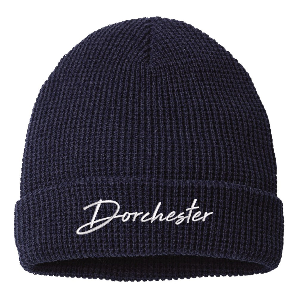 Dorchester Script Waffle Beanie